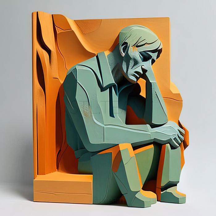 3D модель Ричард Дибенкорн, американский художник (STL)